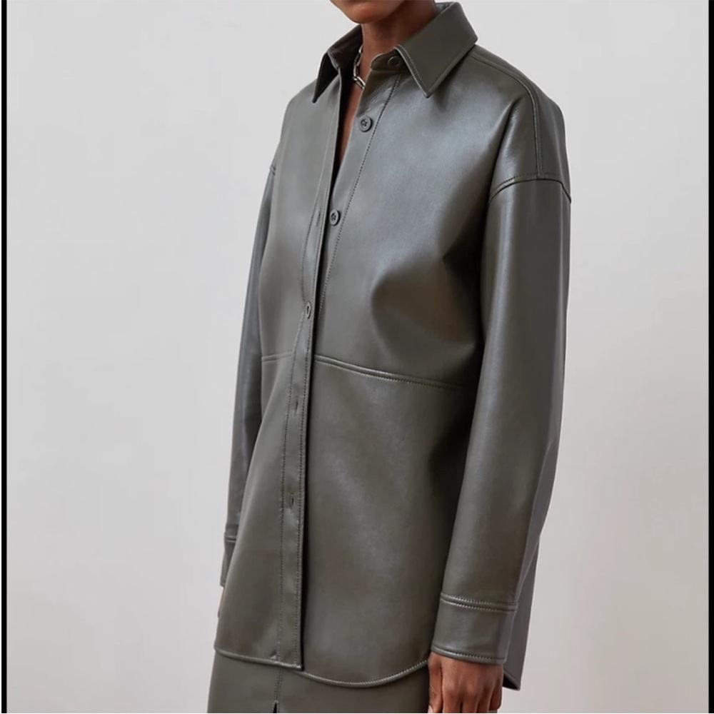 Babaton Gray Leather Jacket